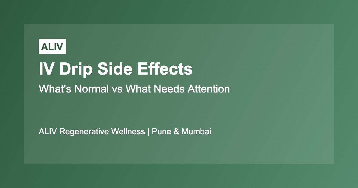 ALIV Pune IV drip side effects — ICU-trained nurse monitoring patient during infusion for safety